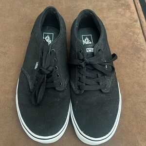 Vans Canvas Sneakers Size 12 Black tops White rubber sole Worn 1 time